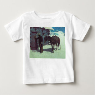 Häst och Cowboy Vintersnö T Shirt