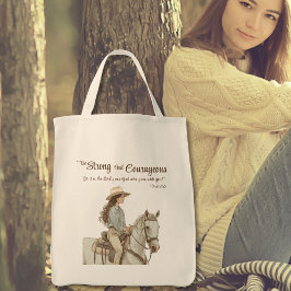 Häst och Cowgirl Inspirerande Tygkasse