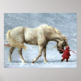 Häst och flicka Poster