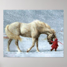 Häst och flicka Poster