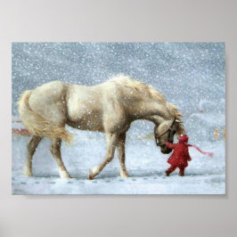 Häst och flicka Poster
