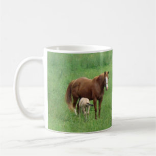Häst- och fölmugg kaffemugg