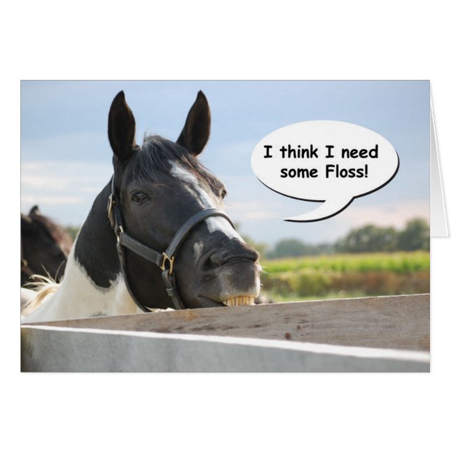 Häst och förlust hälsningskort (Framsidan Horizontal)