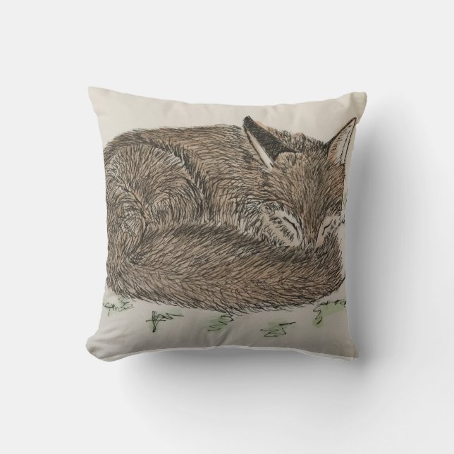 Häst och fox Pillow Kudde (Framsida)