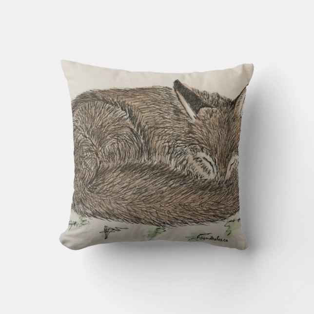 Häst och fox Pillow Kudde (Framsida)