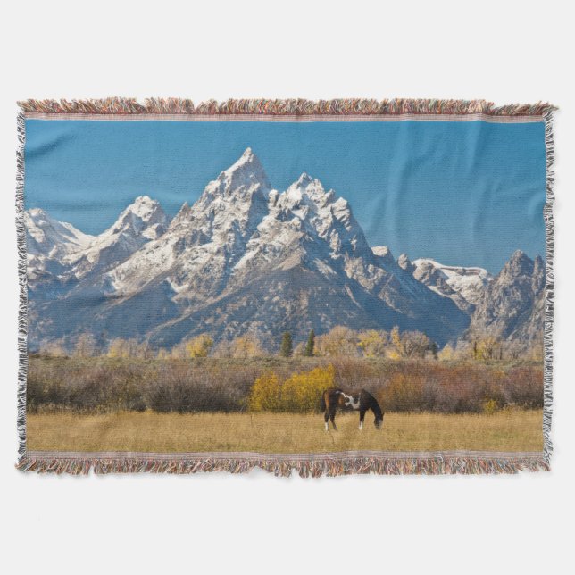Häst och Grand Tetons, Moose Head Ranch Mysfilt (Framsidan)