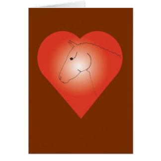 Häst och hjärta hälsningskort