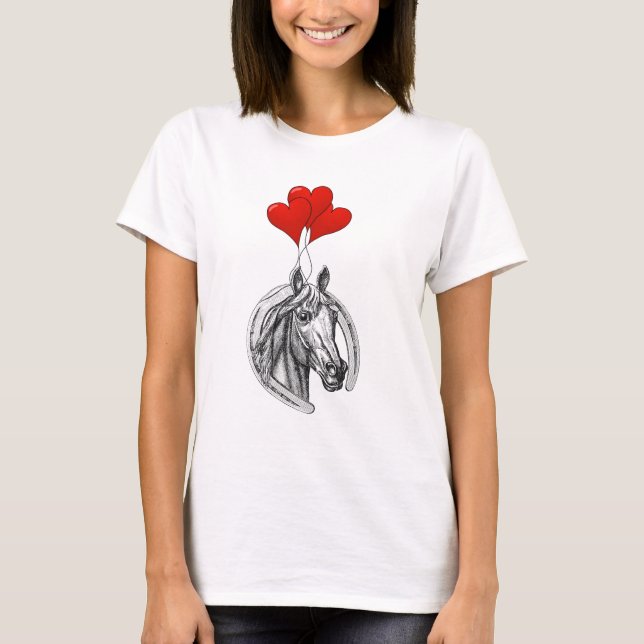 Häst och hjärtan tee shirt (Framsida)