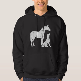 HÄST och HUND Motiv för kvinnor och män. Häst Hund Hoodie