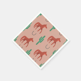 häst och kaktus pappersservett