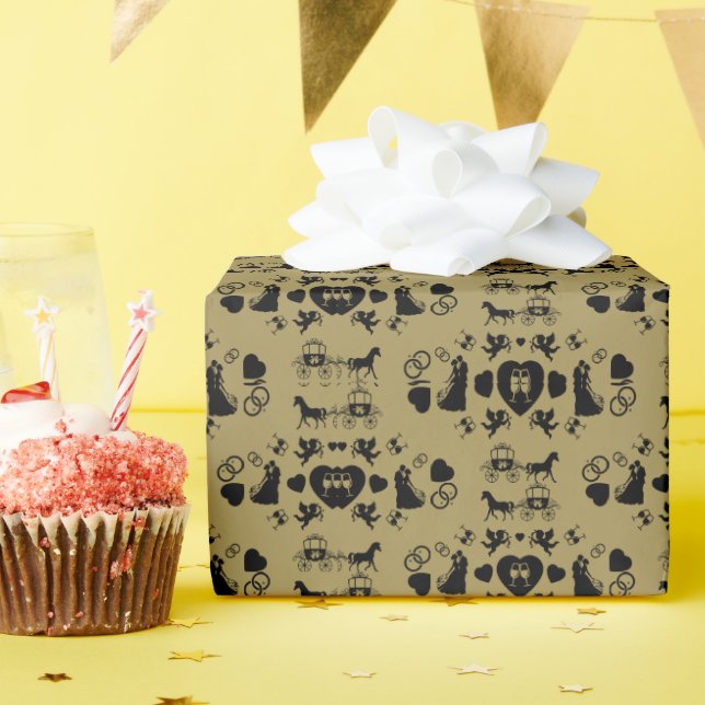 Häst och konst Romantic Bröllop Presentpapper (Födelsedagsfest)