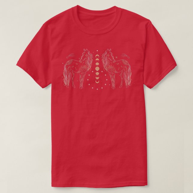 Häst och Måne T Shirt (Design framsida)