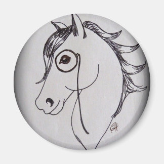 Häst och monokle magnet