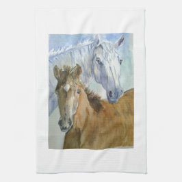 Häst och ponny kökshandduk