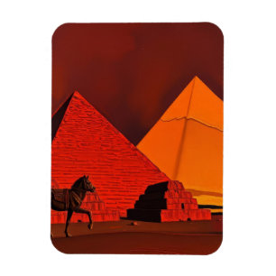 Häst och pyramid magnet