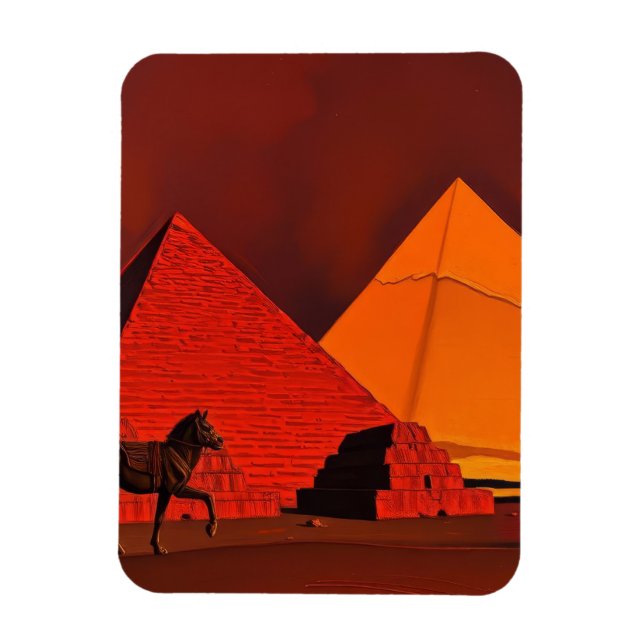 Häst och pyramid magnet (Vertikal)