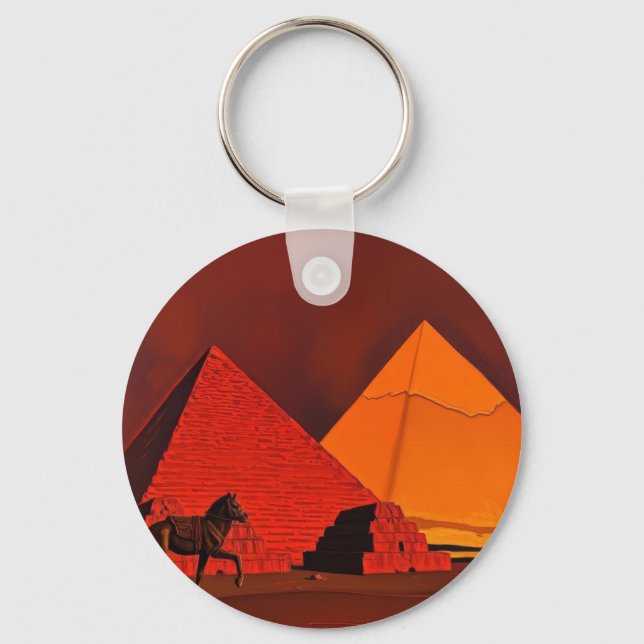 Häst och pyramid nyckelring (Framsida)