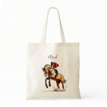 Häst och Rider Jumping in Equestrian Action