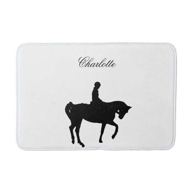 Häst och rider silhuette badrumsmatta (Framsidan)