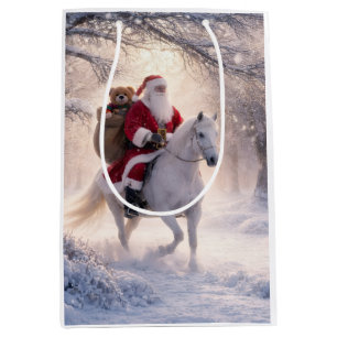 Häst och tomte snö julpresent