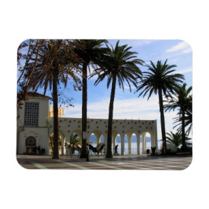 Häst och transport på stranden i Nerja, Spanien Magnet