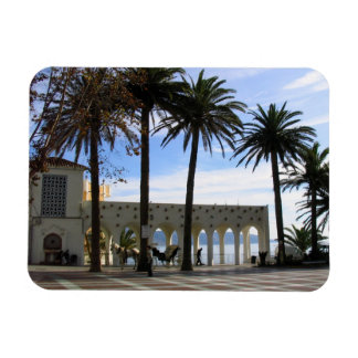 Häst och transport på stranden i Nerja, Spanien Magnet