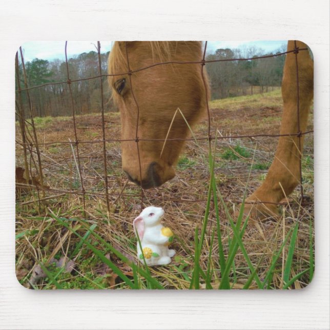 Häst och Vår-blomman Bunny Musmatta (Framsidan)