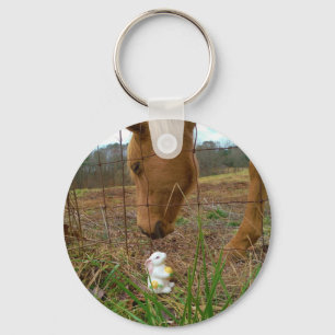 Häst och Vår-blomman Bunny Nyckelring