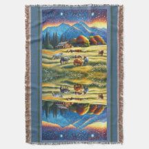 Häst på bondgård äng med vilda blommor