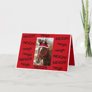 Häst på ett julkort kort