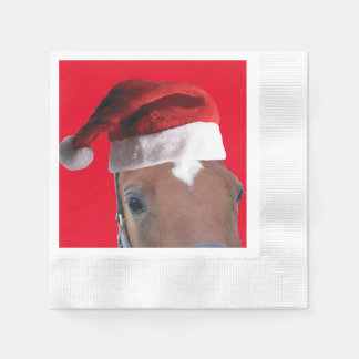 Häst på Jultomten Hat Pappersservett