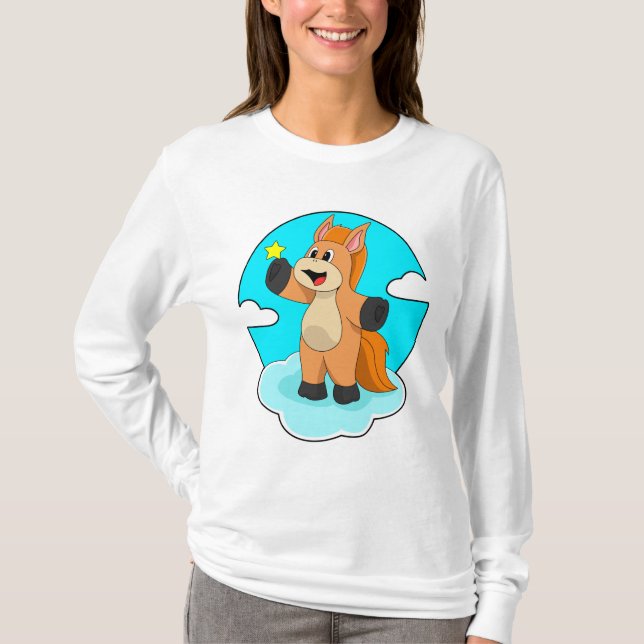 Häst på moln t shirt (Framsida)
