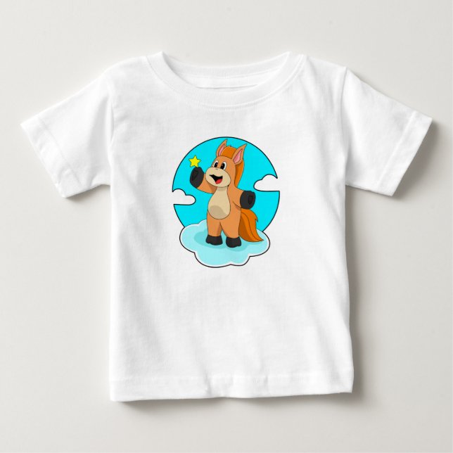 Häst på moln t shirt (Framsida)