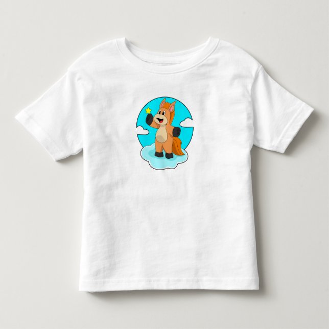 Häst på moln t shirt (Framsida)