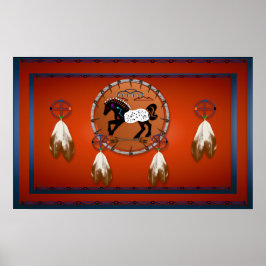 Häst på pilar Poster