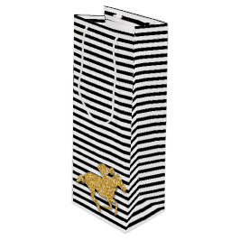 Häst på svarta och vita ränder