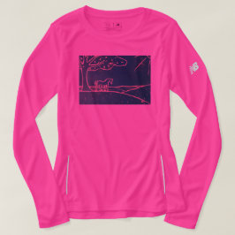 Häst på Tshirt för långärmad för backedamer en Tee Shirt