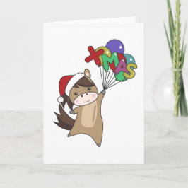 Häst Ponny Jul Snö Vinter Djur Hästar Kort