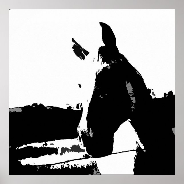 Häst Pop Art Affisch (Framsidan)