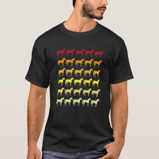 Häst Retro Djurmönster   T Shirt