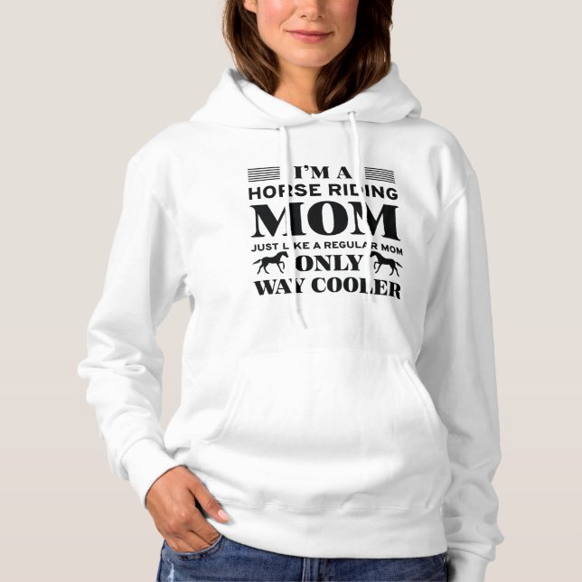 Häst Ridande Mamma T Shirt (Framsida)