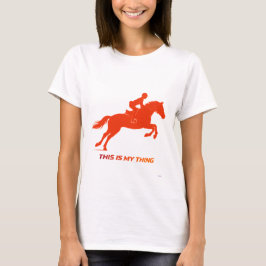 Häst Ridande Silhuett Minimal Livsstil T Shirt
