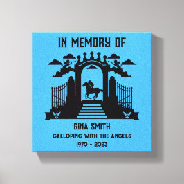 Häst Ridare Begravning Minnesstund Canvastryck