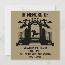 Häst Ridare Begravning Minnesstund Kort