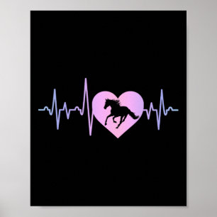 Häst Ridlare Ridning Hjärtbeat Poster