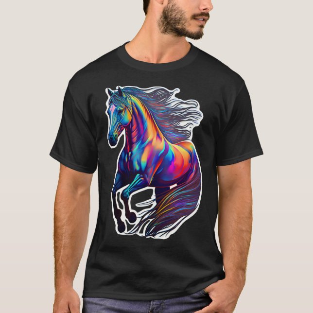 Häst Ridning Häst Ridning Häst T Shirt (Framsida)