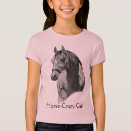 HÄST: RITA: HORSE-CRAZY: FLICKA TEE SHIRT