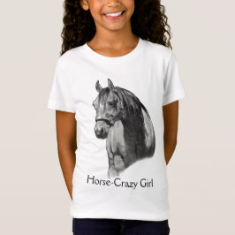 HÄST: RITA: HORSE-CRAZY: FLICKA TEE SHIRT