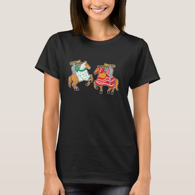 Häst Rolig Riddare Medeltida Tornering Ren Faire T Shirt (Framsida)