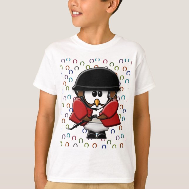 häst ryttare uggla tee shirt (Framsida)